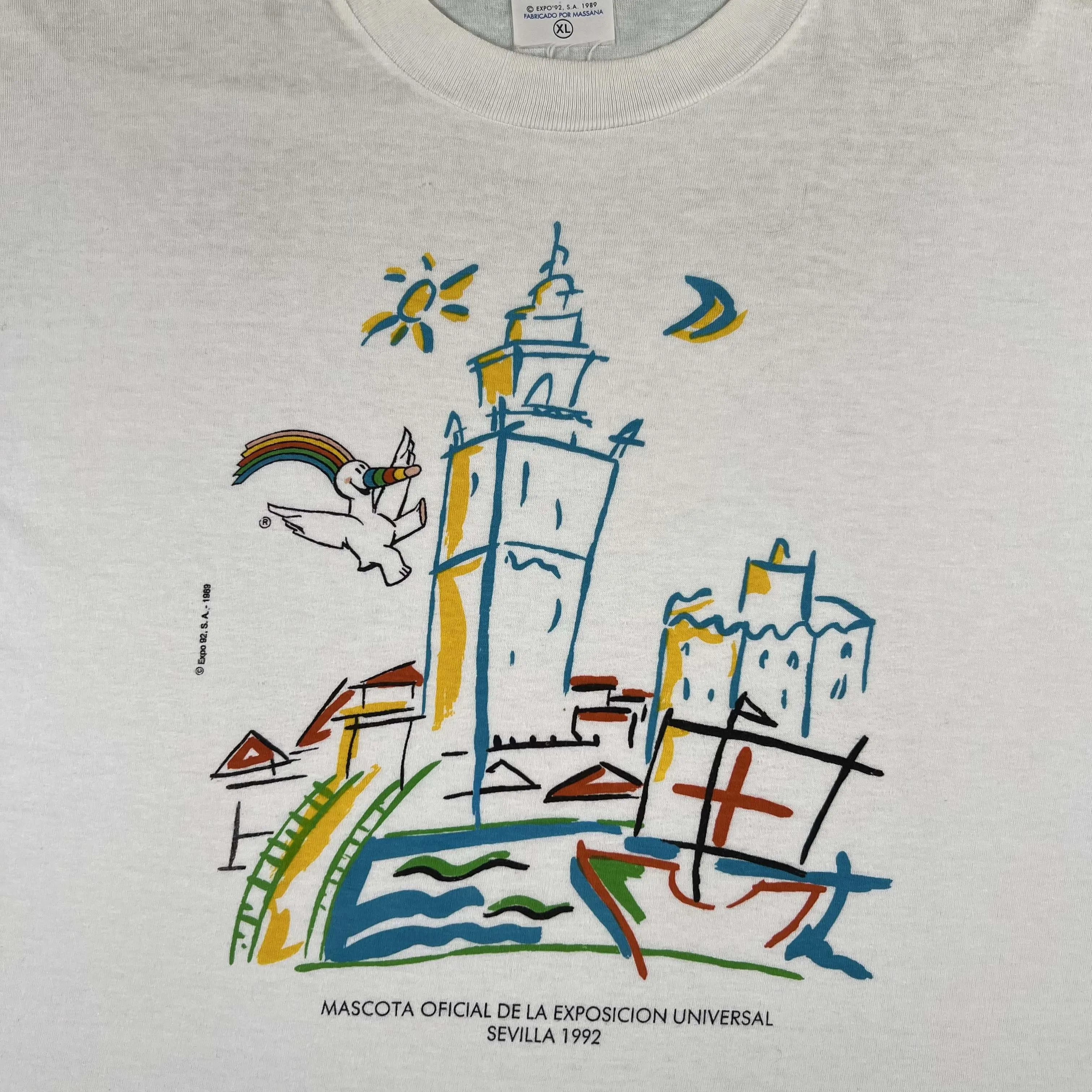 90s Sevilla Spain Art Tee- XL