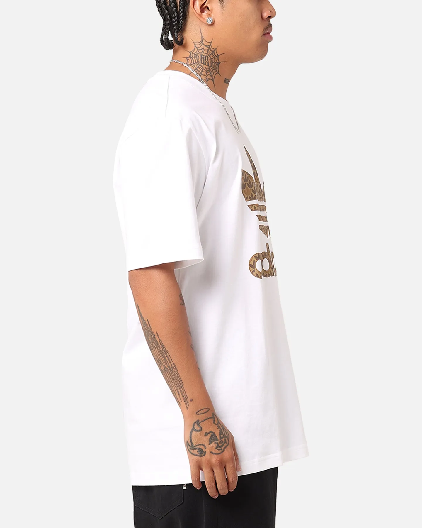 Adidas Classic Monogram T-Shirt White/Earth Strata