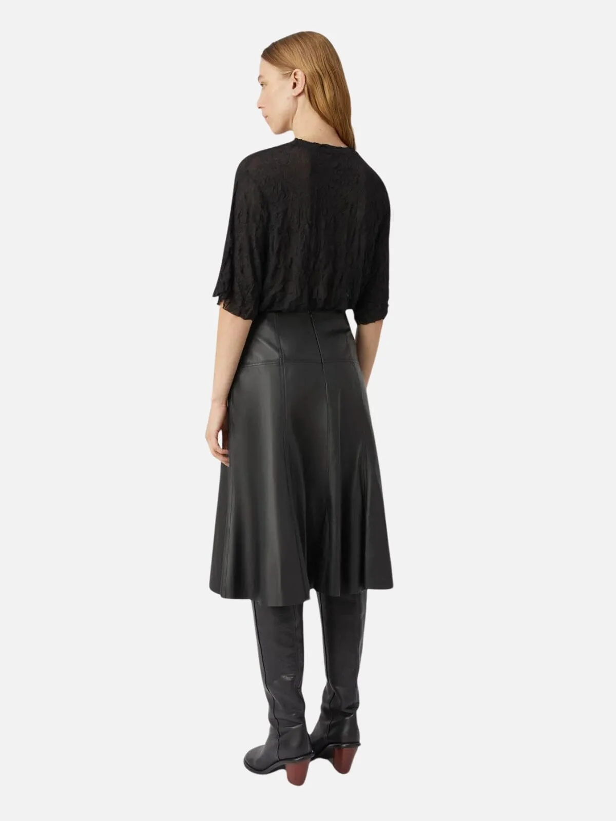 Adorn Crushed Mesh Tee - Black