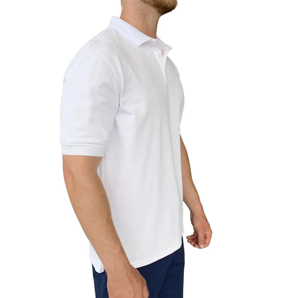 Antibes S/S Tech Polo - White