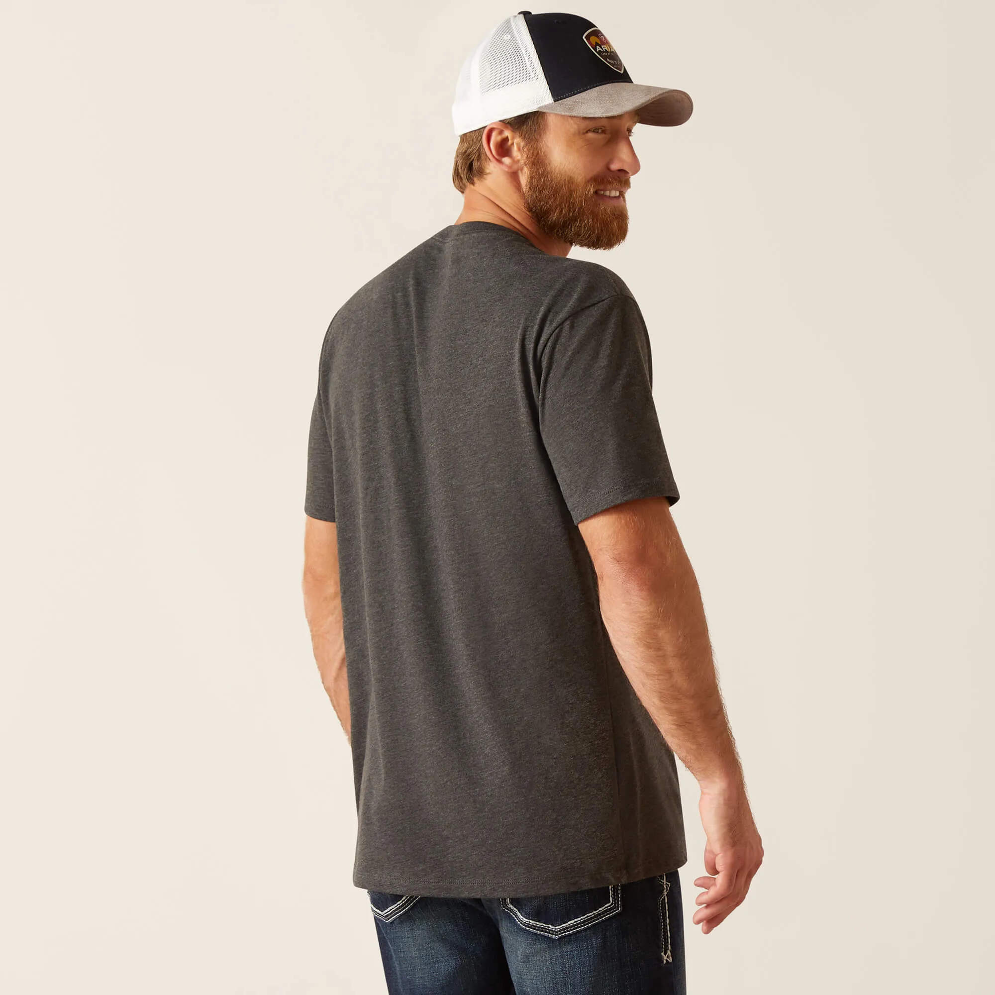 Ariat Men's Charcoal License Plate Cowboy Tee