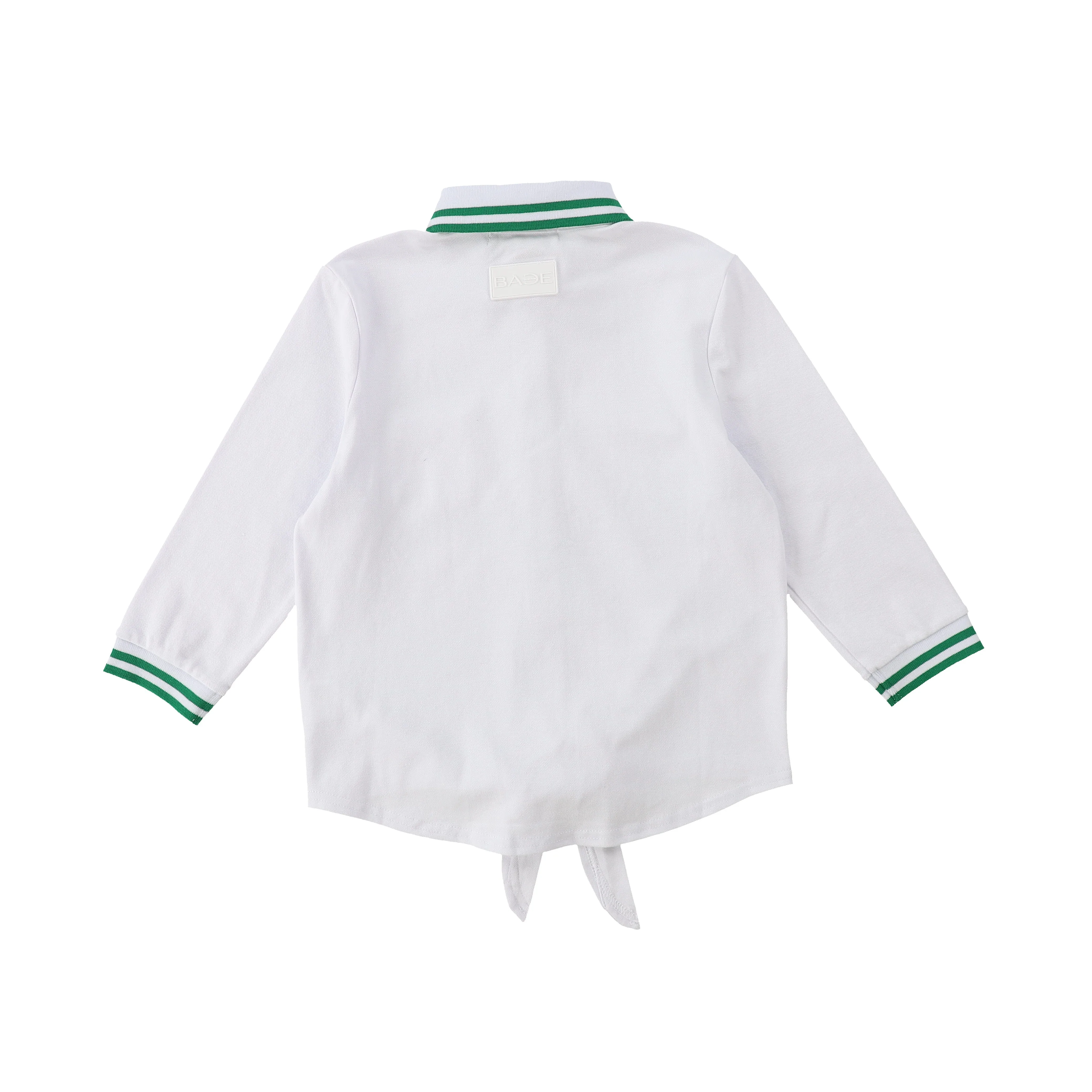 BACE COLLECTION WHITE PIQUE BUTTON DOWN TIE TOP [Final Sale]