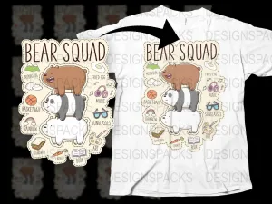 Bear Squad Stack Adventure Graphic Png Digital Download