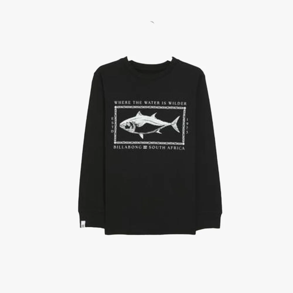 Billabong  Boys Pre Boys Wild Sa Waters Long Sleeve Tee Black