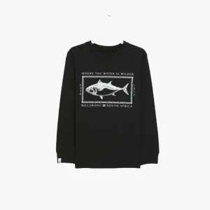 Billabong  Boys Pre Boys Wild Sa Waters Long Sleeve Tee Black