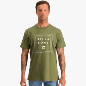 Billabong Mens Stacked Tide Short Sleeve Tee Agave Green