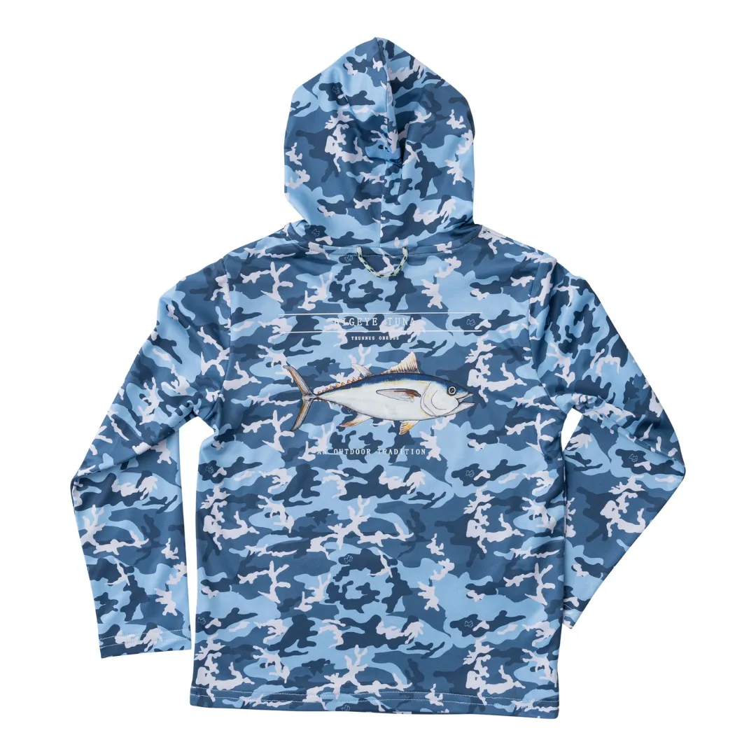 Blue Camo Performance Hoodie
