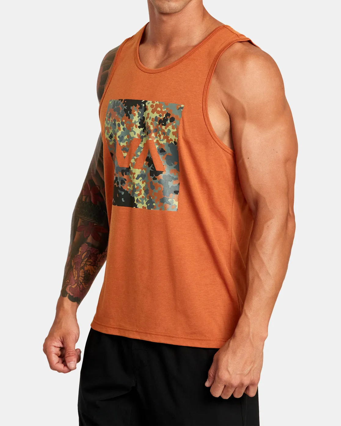 Box Fill Hunter Camo Tank Top - Dark Amber
