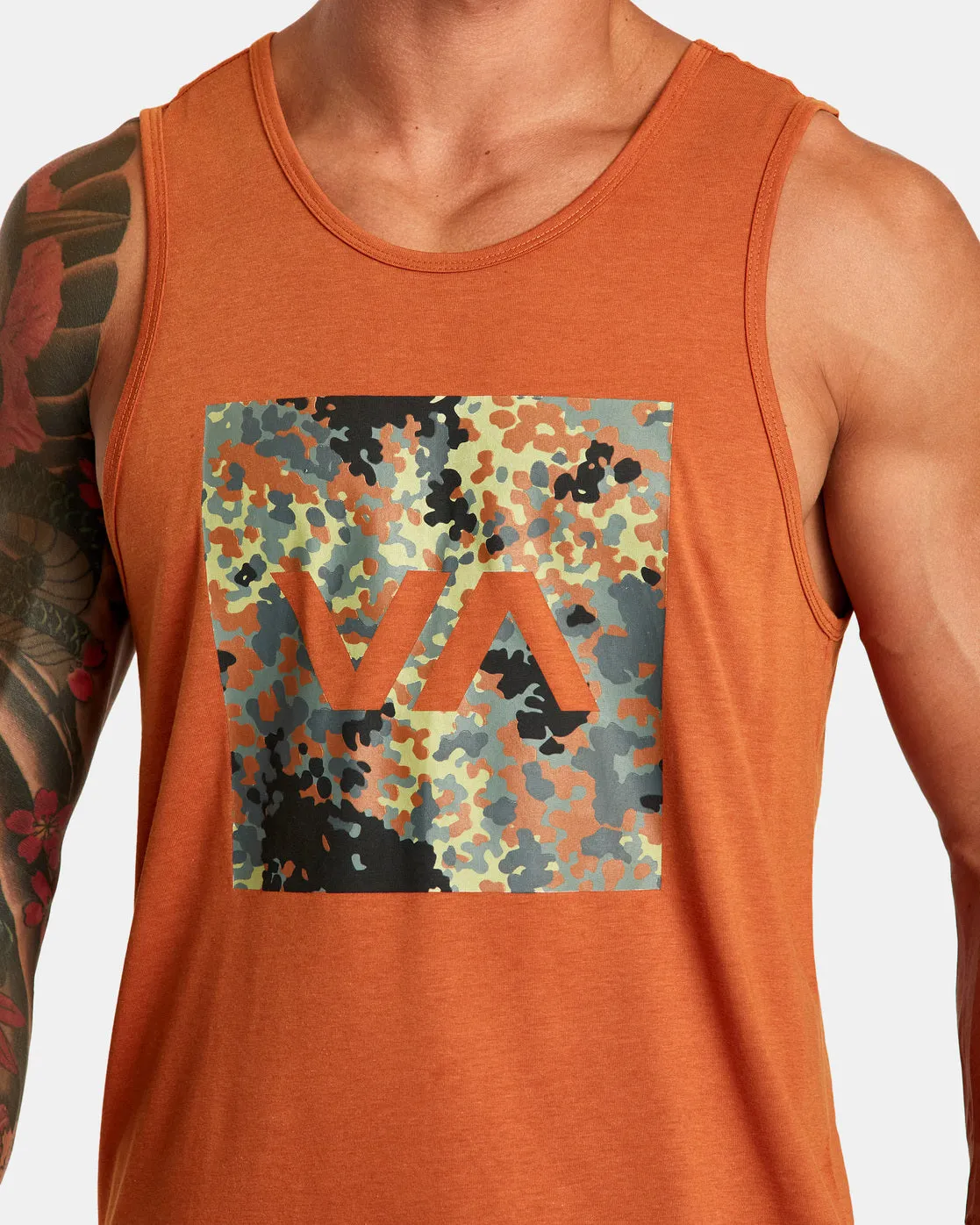 Box Fill Hunter Camo Tank Top - Dark Amber