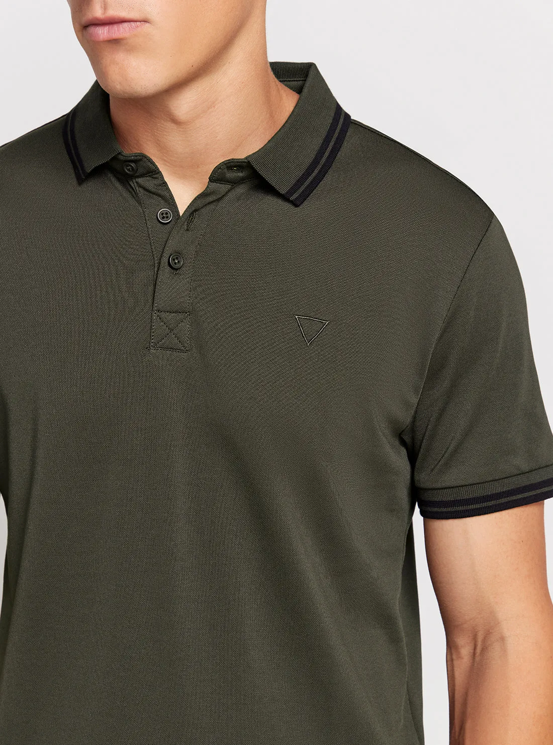 Brown Short Sleeve Pique Polo Shirt