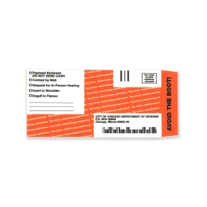 Chicago Parking Ticket Sticker