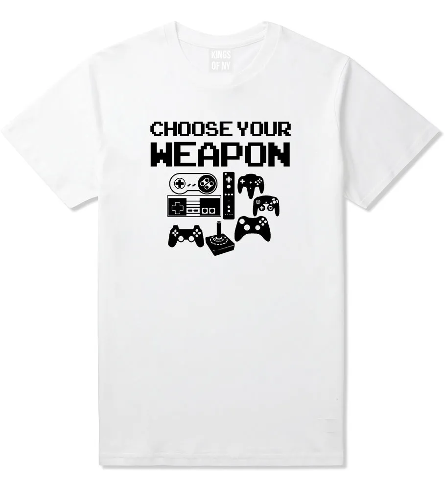 Choose Your Weapon Funny Gamer Mens T-Shirt