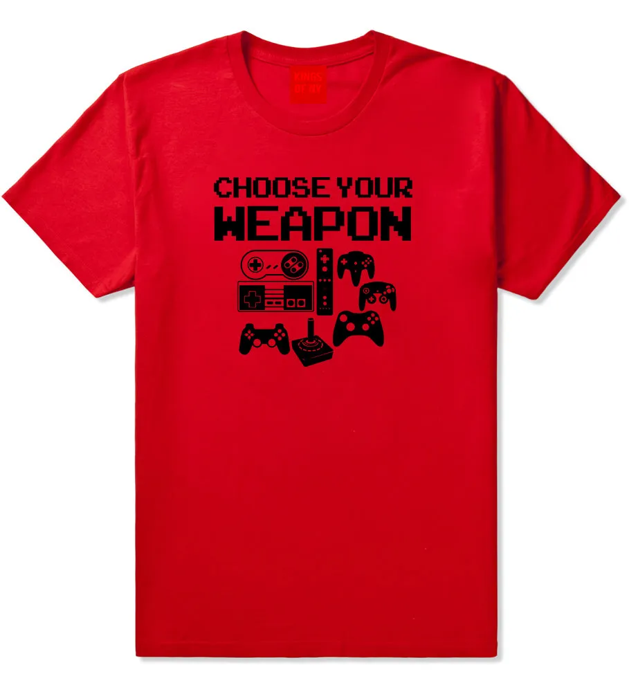 Choose Your Weapon Funny Gamer Mens T-Shirt