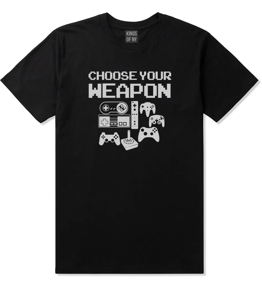 Choose Your Weapon Funny Gamer Mens T-Shirt