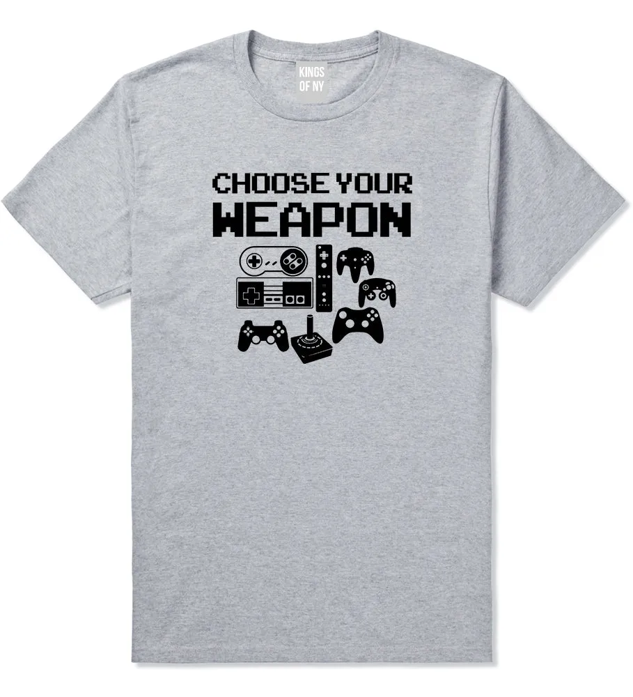 Choose Your Weapon Funny Gamer Mens T-Shirt