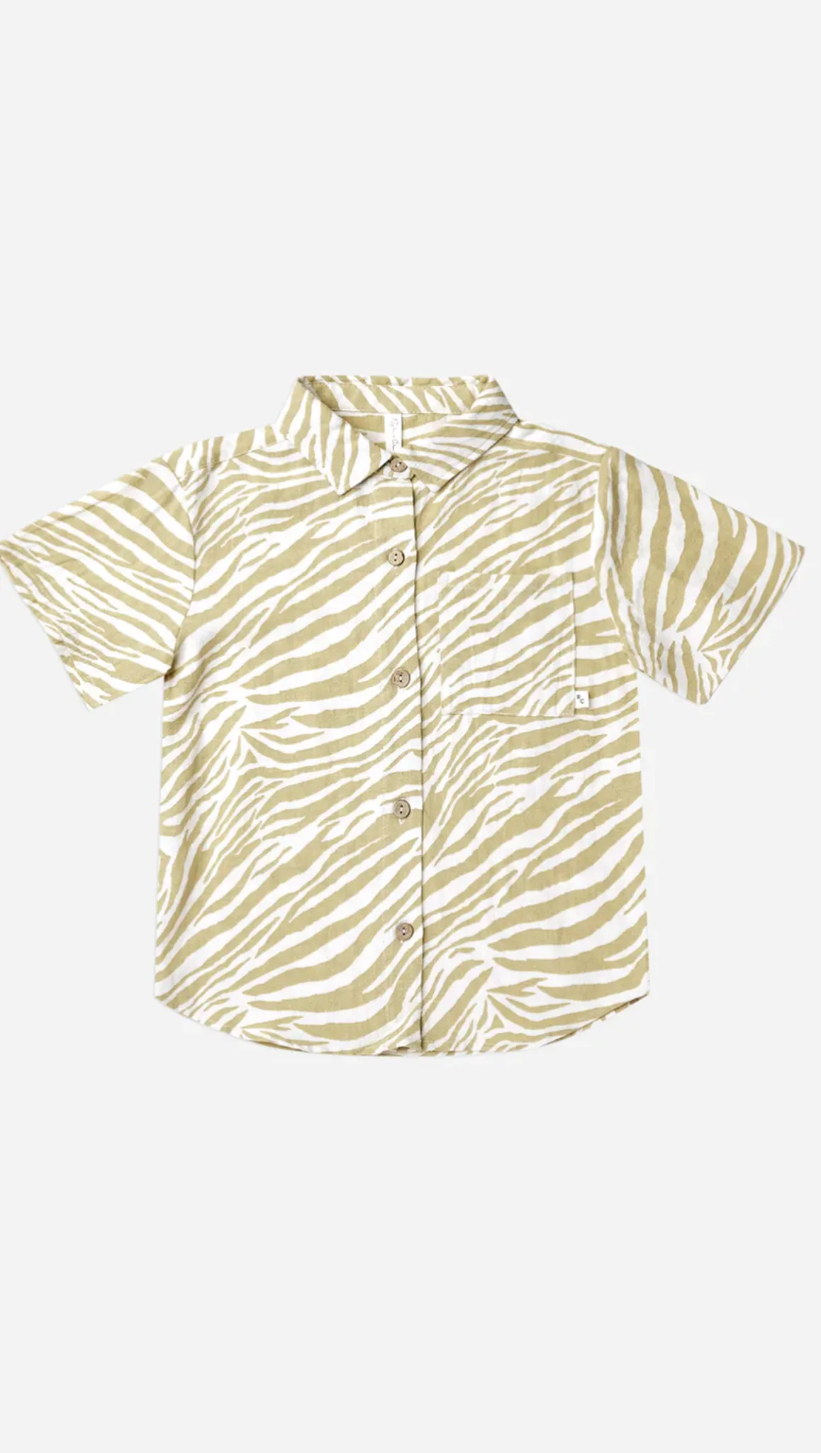 Collared Short Sleeve Shirt - Zebra