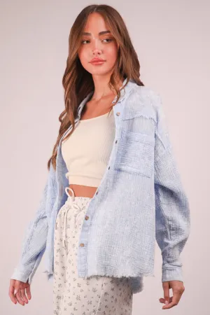 Gauze Button Down Shirt