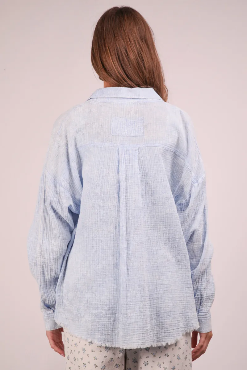 Gauze Button Down Shirt