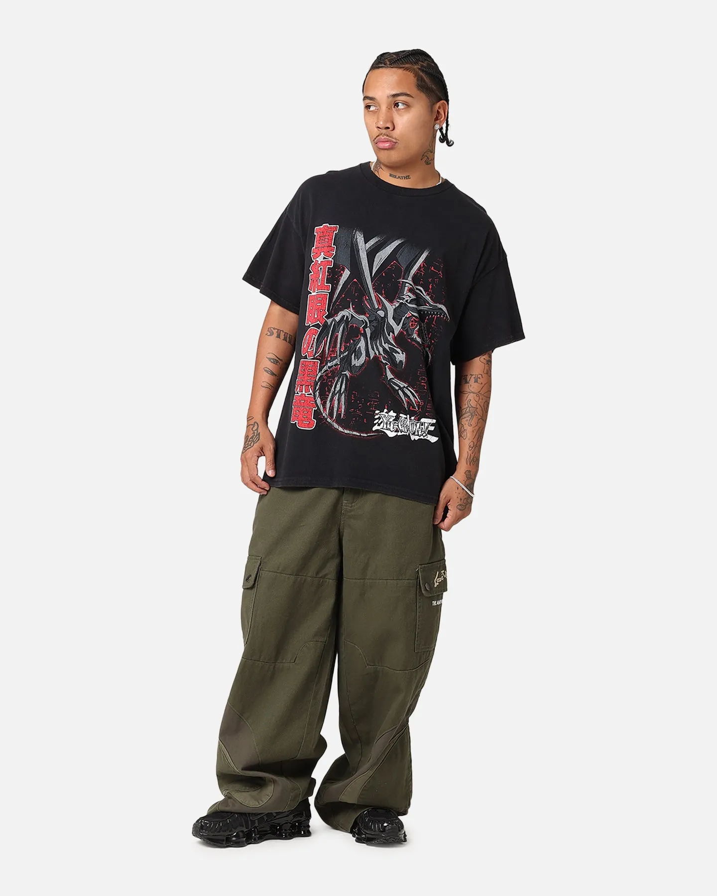 Goat Crew X Yu-Gi-Oh! Red Eyes Vintage T-Shirt Black Wash