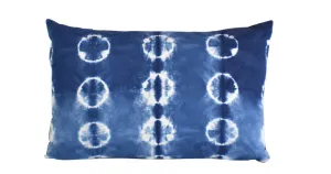 Hand Made Indigo Tie and Dye Dot Pillow Cover