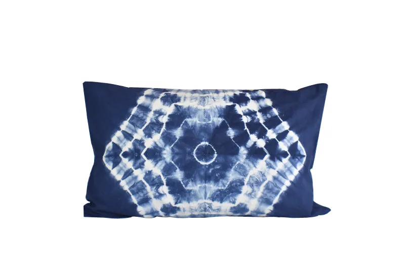 Hand Made Indigo Tie and Dye Galaxy Pillow Cover