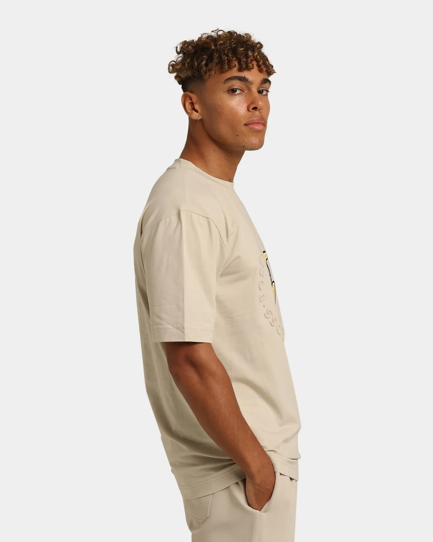 Hugo Boss X NBA Basic Los Angeles Lakers Short Sleeve T-Shirt Light Beige