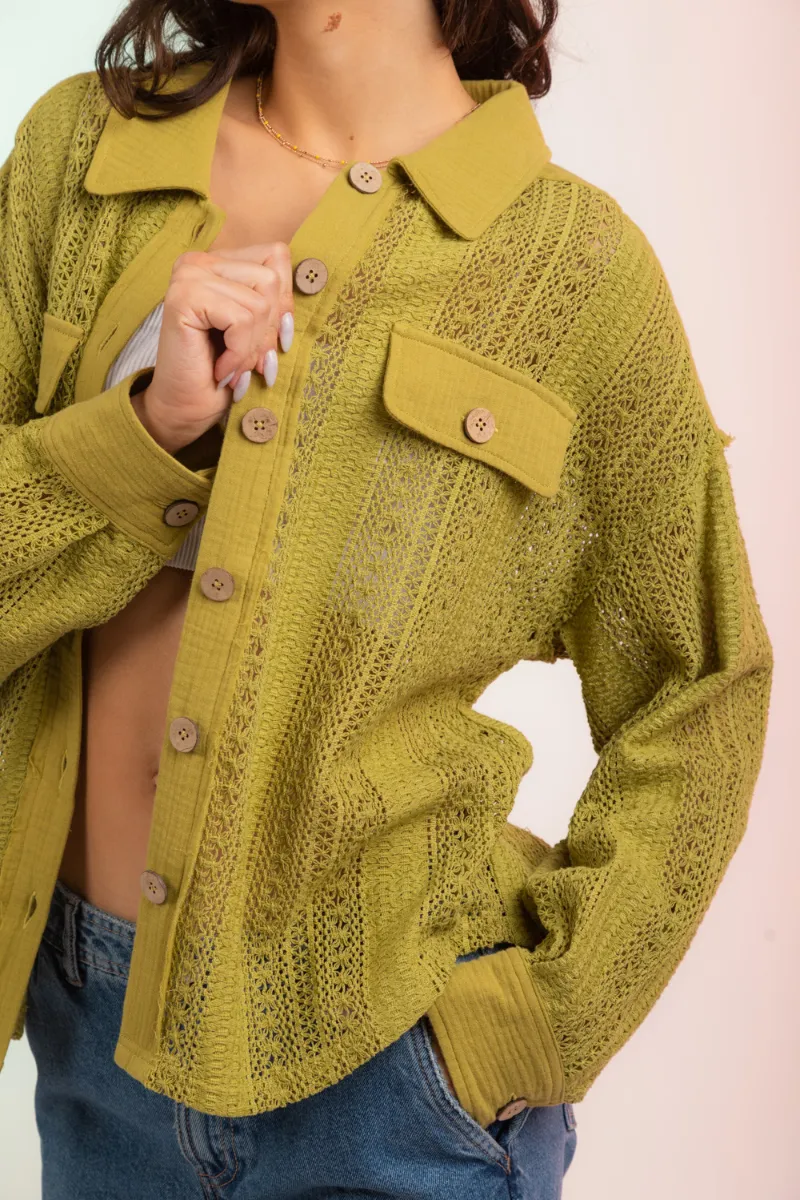 Lace Crochet Shacket
