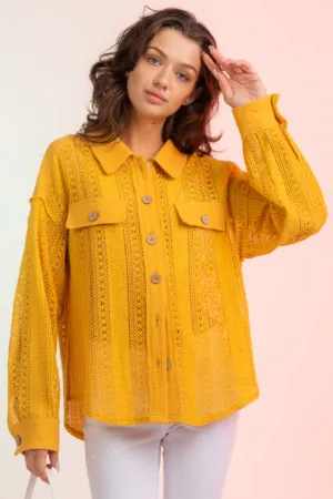 Lace Crochet Shacket