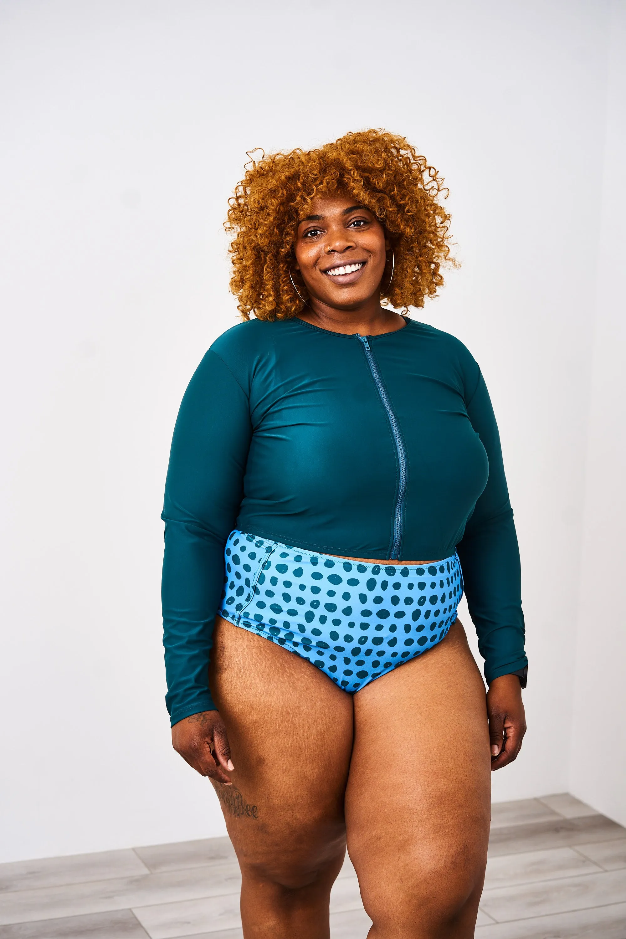Latched Mama High Waisted Swim Bottoms with Pockets