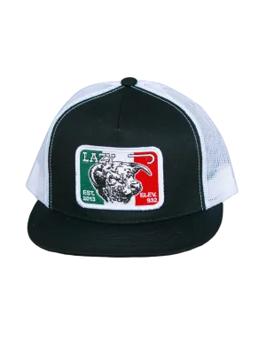 Lazy J Ranch Wear Black Mexican Flag Cap