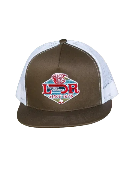 Lazy J Ranch Wear Brown Conquest Patch Cap