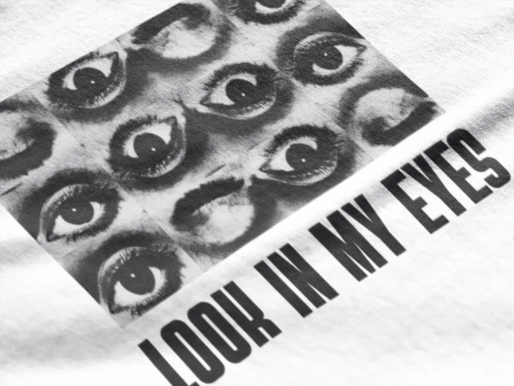 Look in my Eyes - Unisex Oversized Cotton Graphic Printed T-Shirt