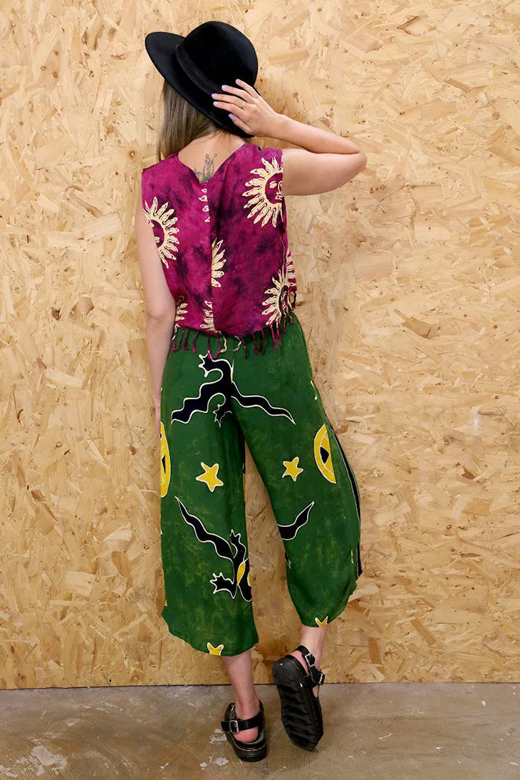 LOOT LABEL Purple Sunbeams Crop Top