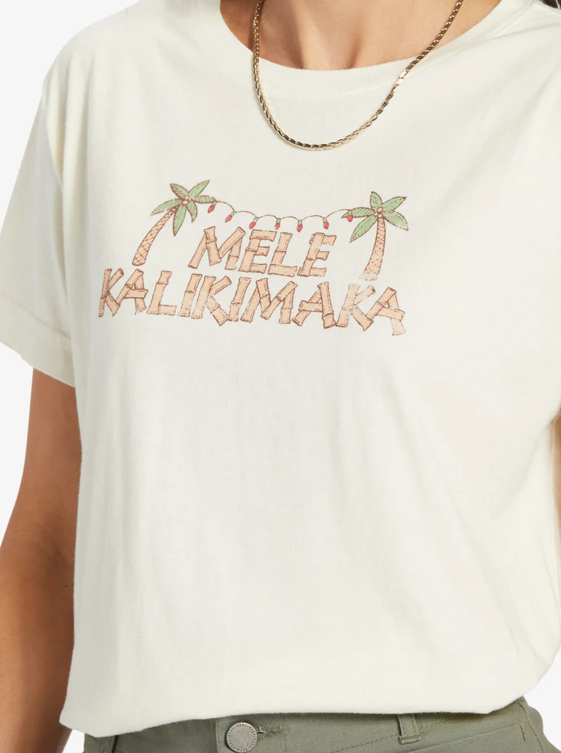 Mele Tiki Boyfriend T-Shirt - Egret