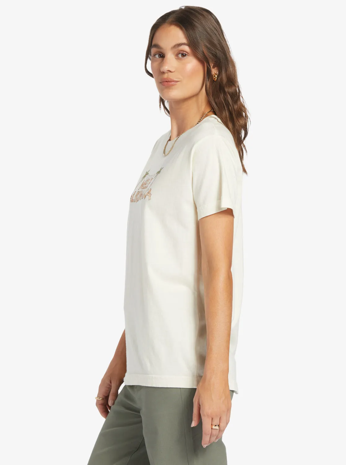 Mele Tiki Boyfriend T-Shirt - Egret