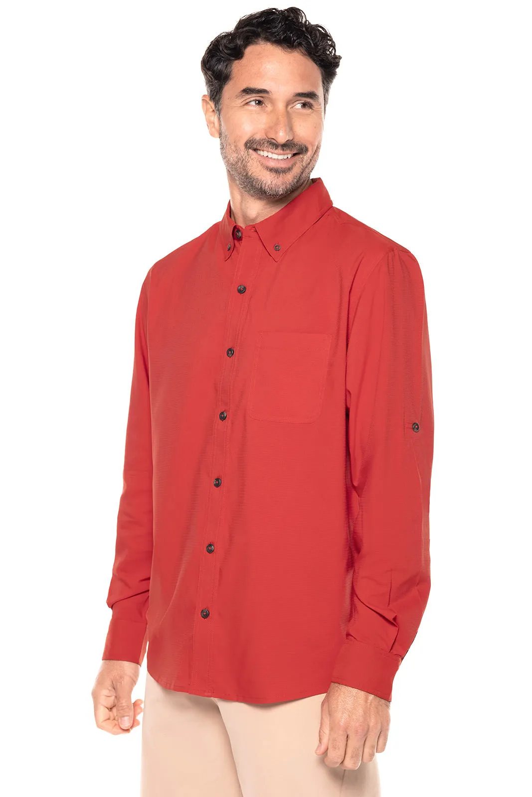 Men's Aricia Sun Shirt  |  Carmine Red