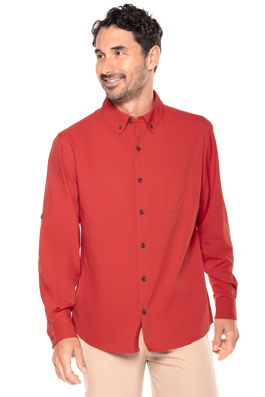 Men's Aricia Sun Shirt  |  Carmine Red