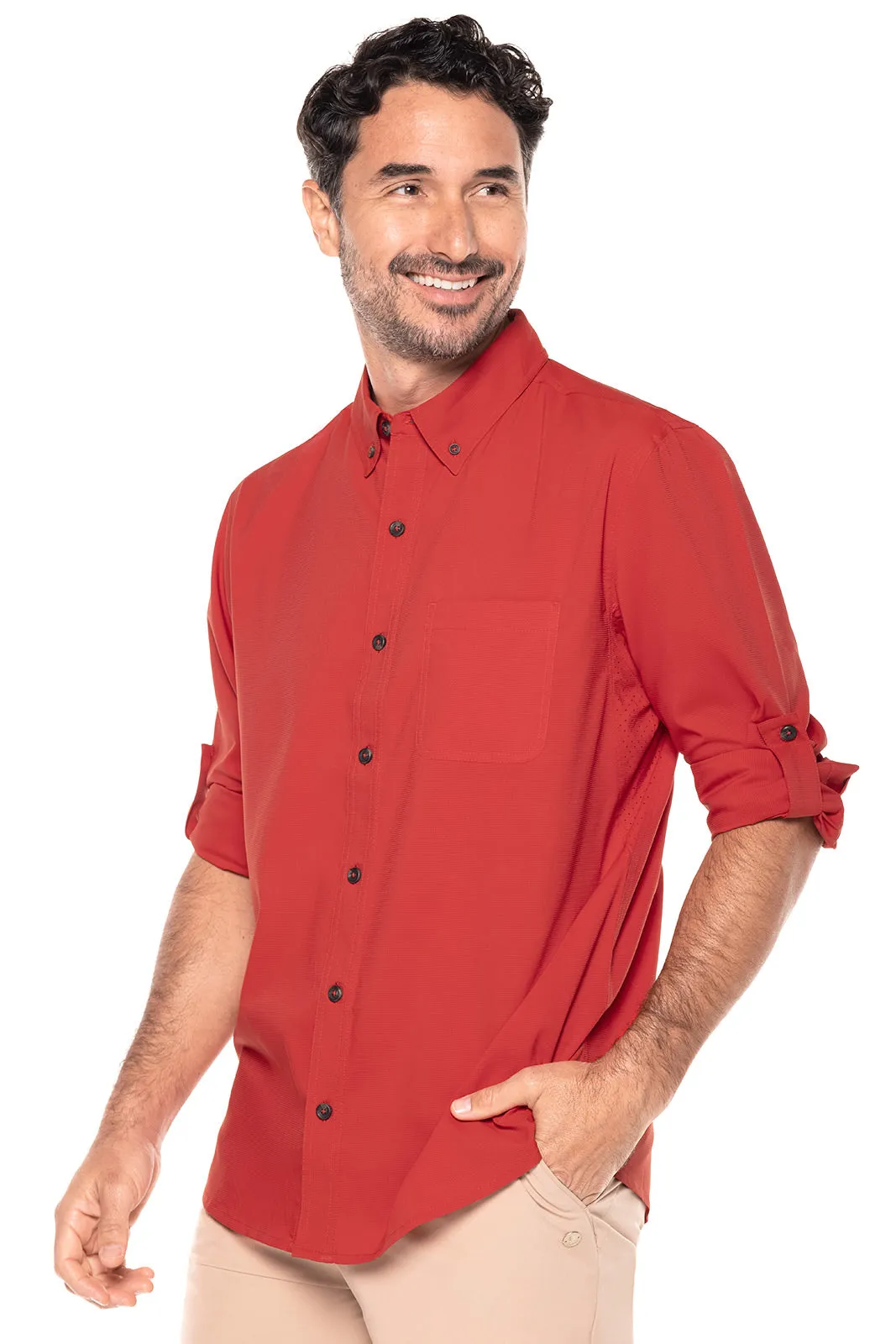 Men's Aricia Sun Shirt  |  Carmine Red