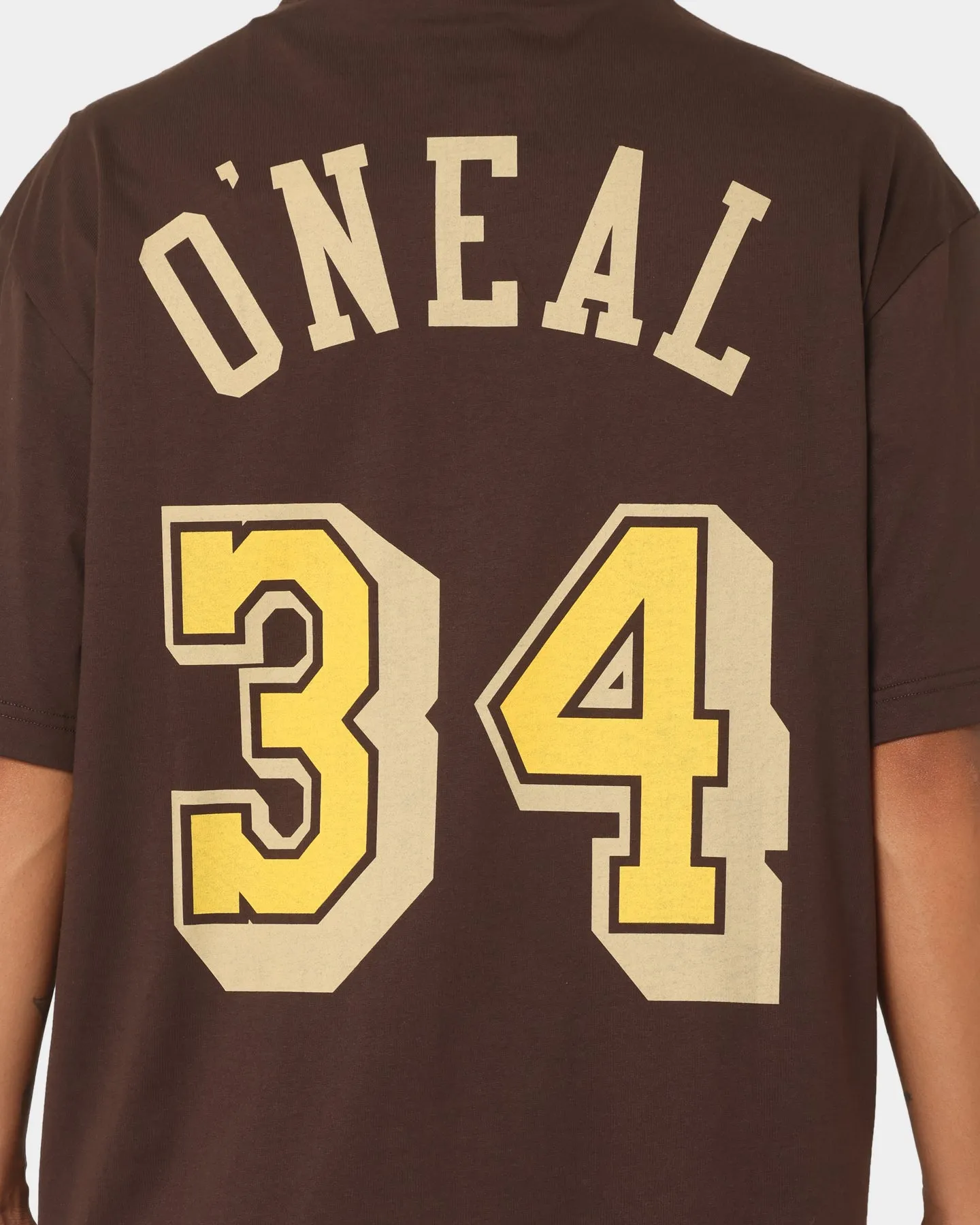 Mitchell & Ness Los Angeles Lakers Shaquille O'Neal #34 Lux Brown T-Shirt Baroque Brown