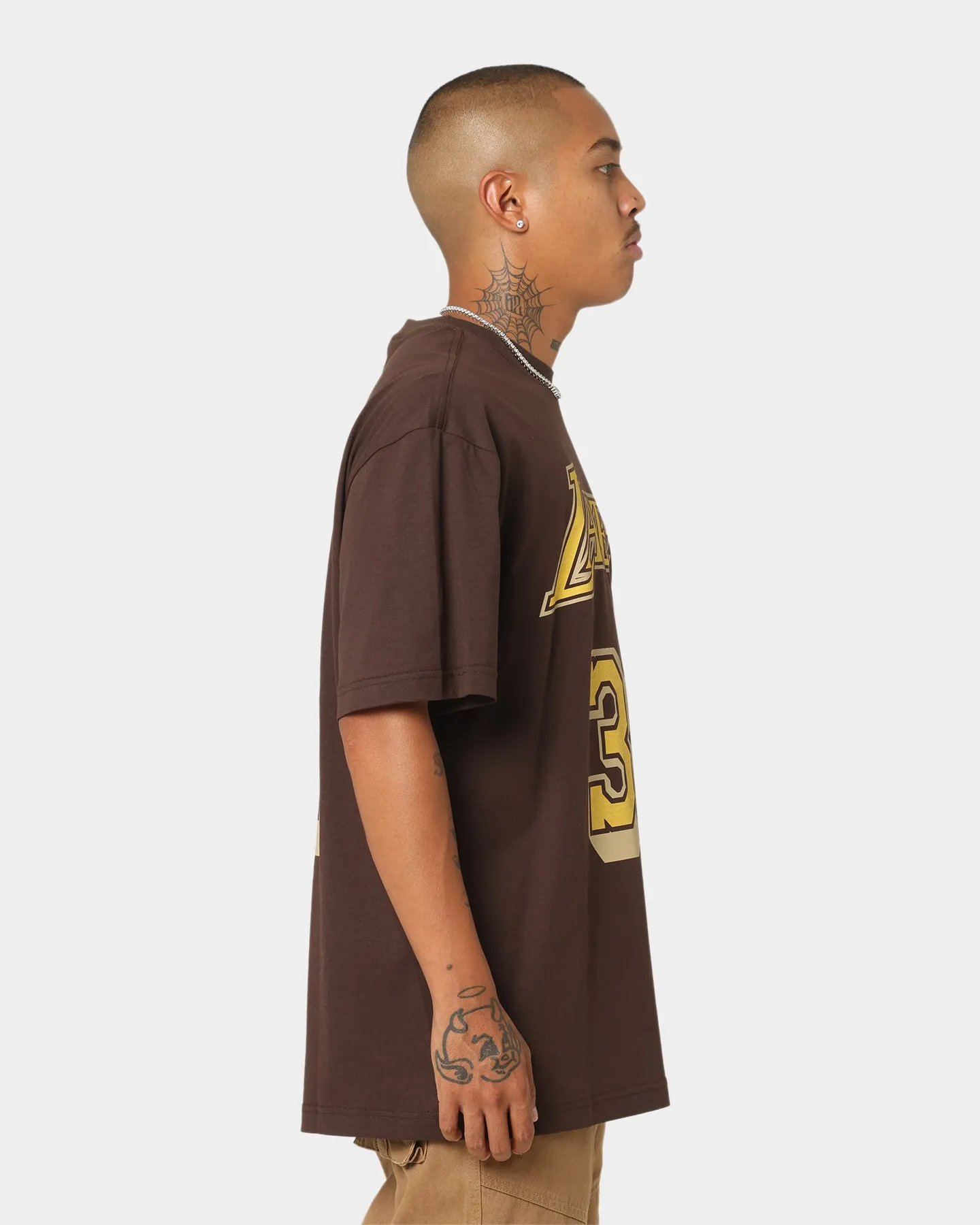 Mitchell & Ness Los Angeles Lakers Shaquille O'Neal #34 Lux Brown T-Shirt Baroque Brown
