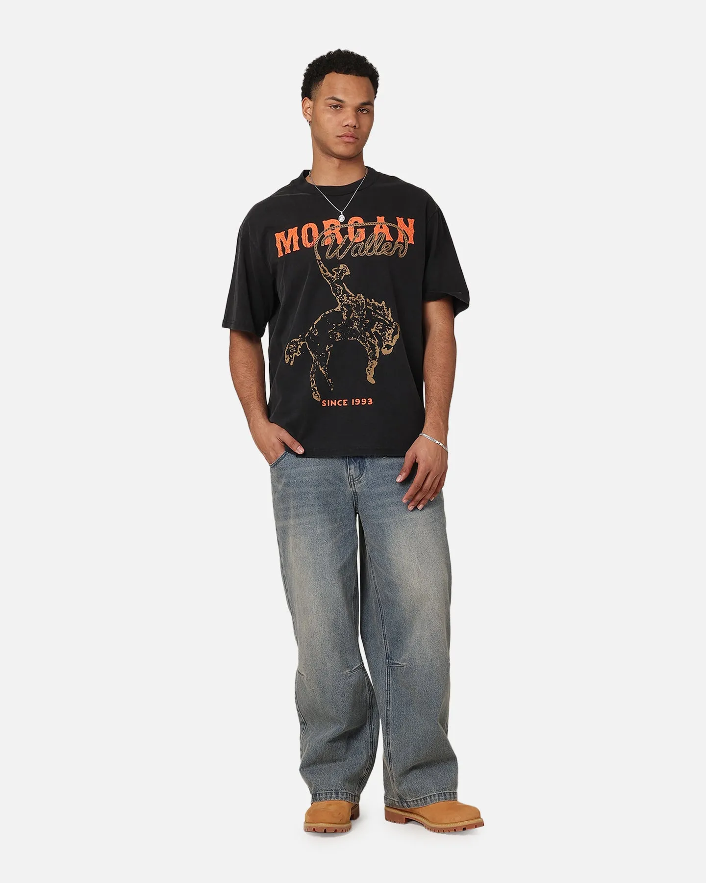 Morgan Wallen Cowboy T-Shirt Washed Black