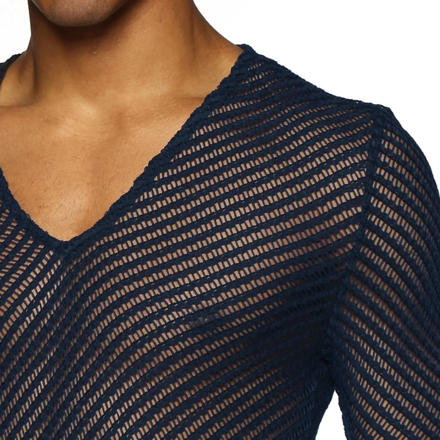 Navy San Lorenzo V-neck