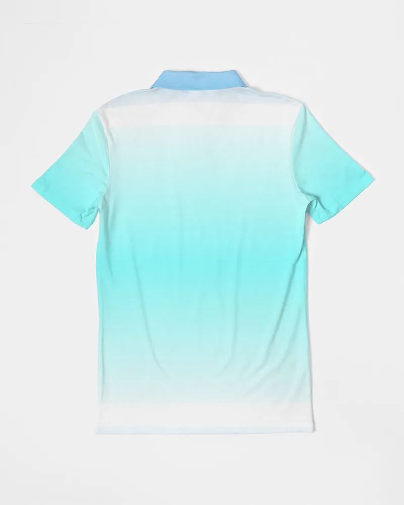 Ocean Ombre Men's Slim Fit Short Sleeve Polo