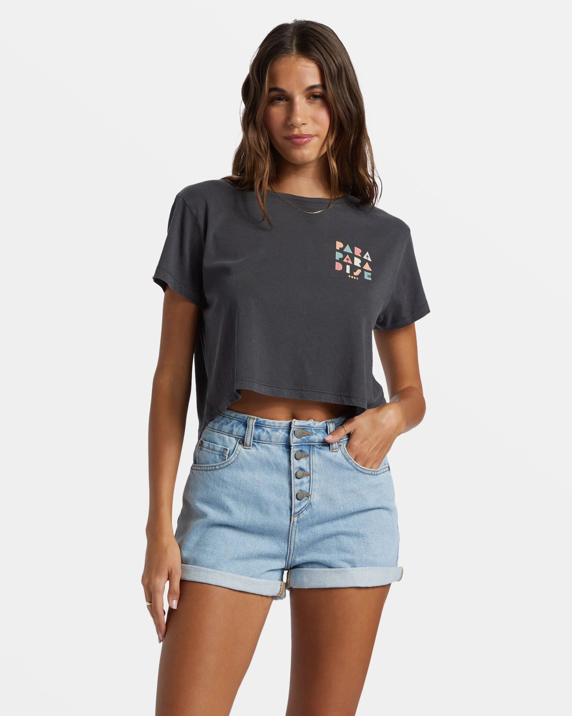 Para Paradise Cropped T-Shirt - Phantom