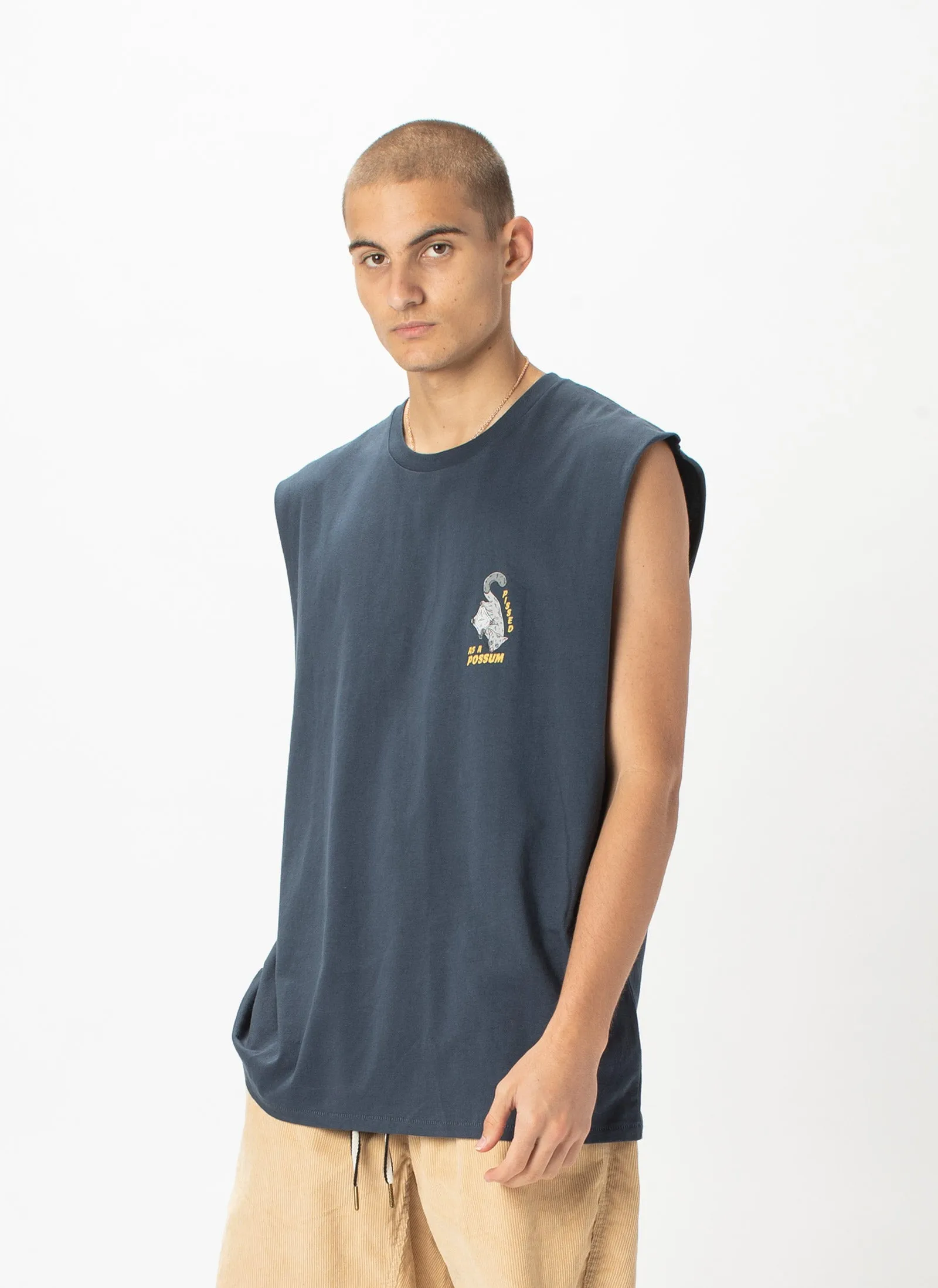 Possum Muscle Tee Slate