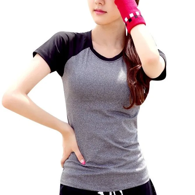 Quick Dry Patchwork Raglan Tees