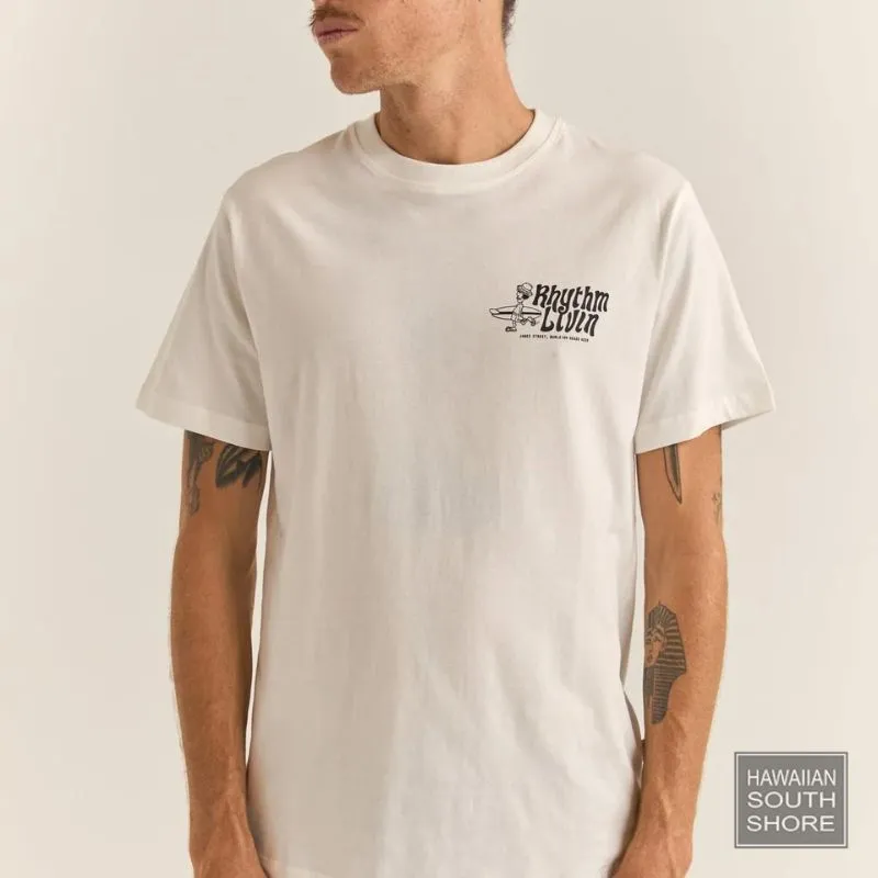 RHYTHM T-Shirt Livin' Tee (Small - XLarge) White
