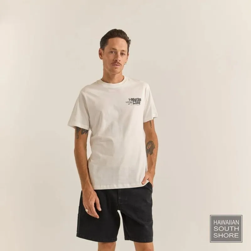 RHYTHM T-Shirt Livin' Tee (Small - XLarge) White