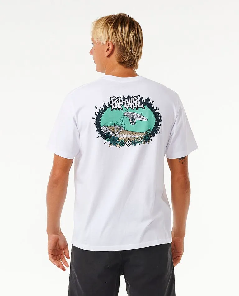 Rip Curl Skull Slob Tee-White