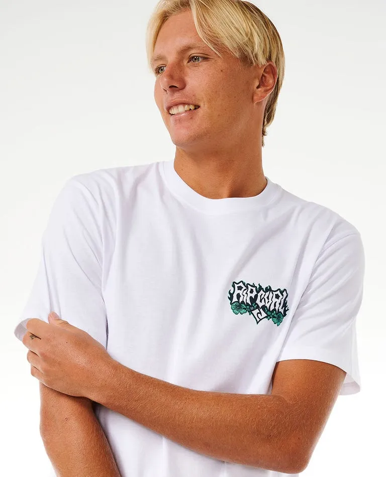 Rip Curl Skull Slob Tee-White